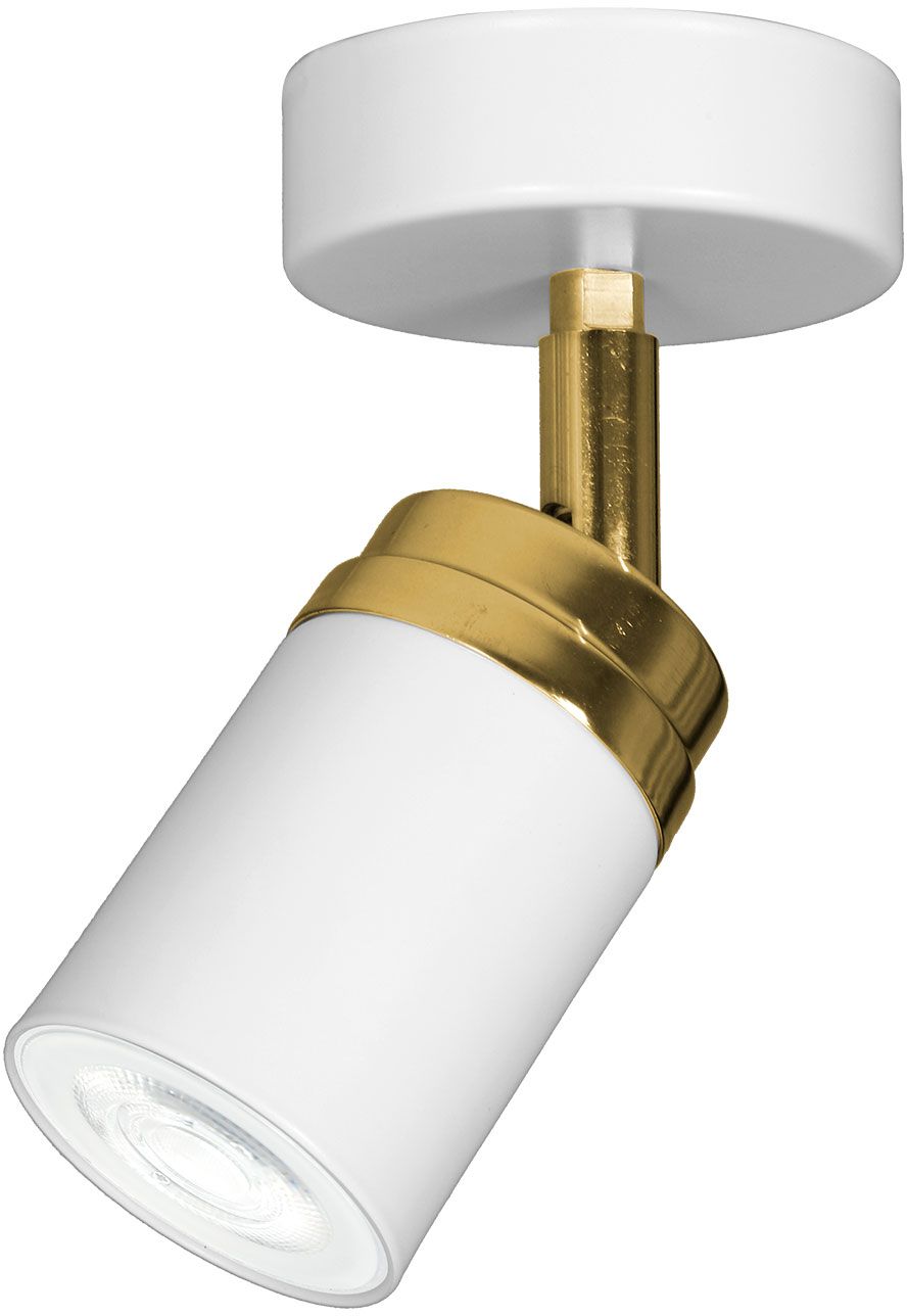 Luminex Reno lampa podsufitowa 1x8W biały/złoty 5154