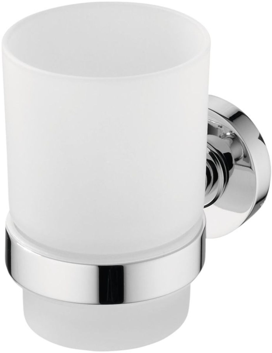 Ideal Standard IOM kubek do mycia zębów z uchwytem ściennym szkło matowe/chrom A9120AA - Wysyłka w 24h