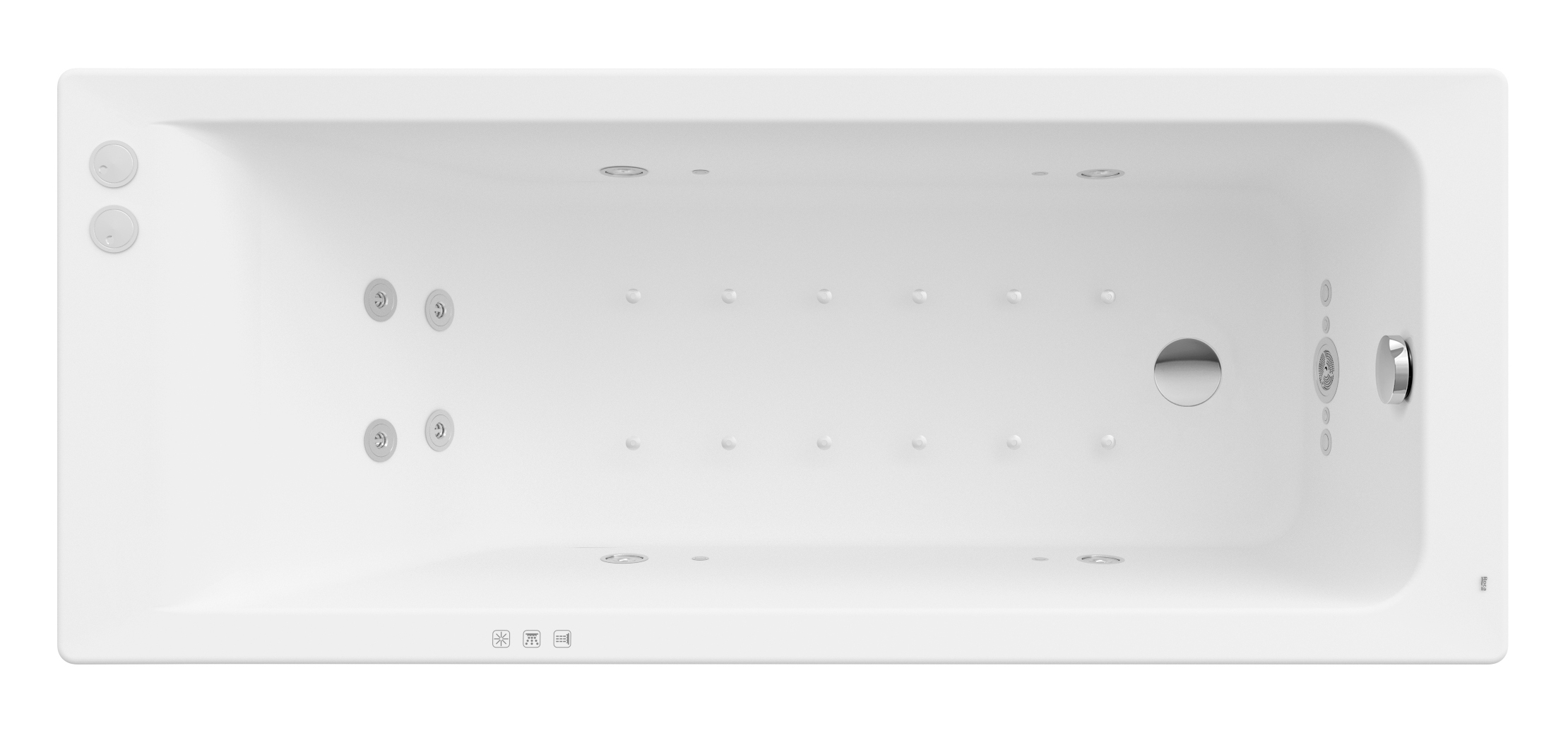 Roca Easy wanna z hydromasażem 170x70 cm prostokątna biała A24T330000
