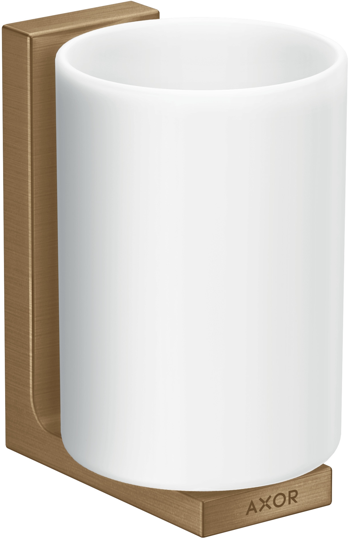 Axor Universal Rectangular kubek na szczoteczki do zębów ścienny brąz szczotkowany 42604140