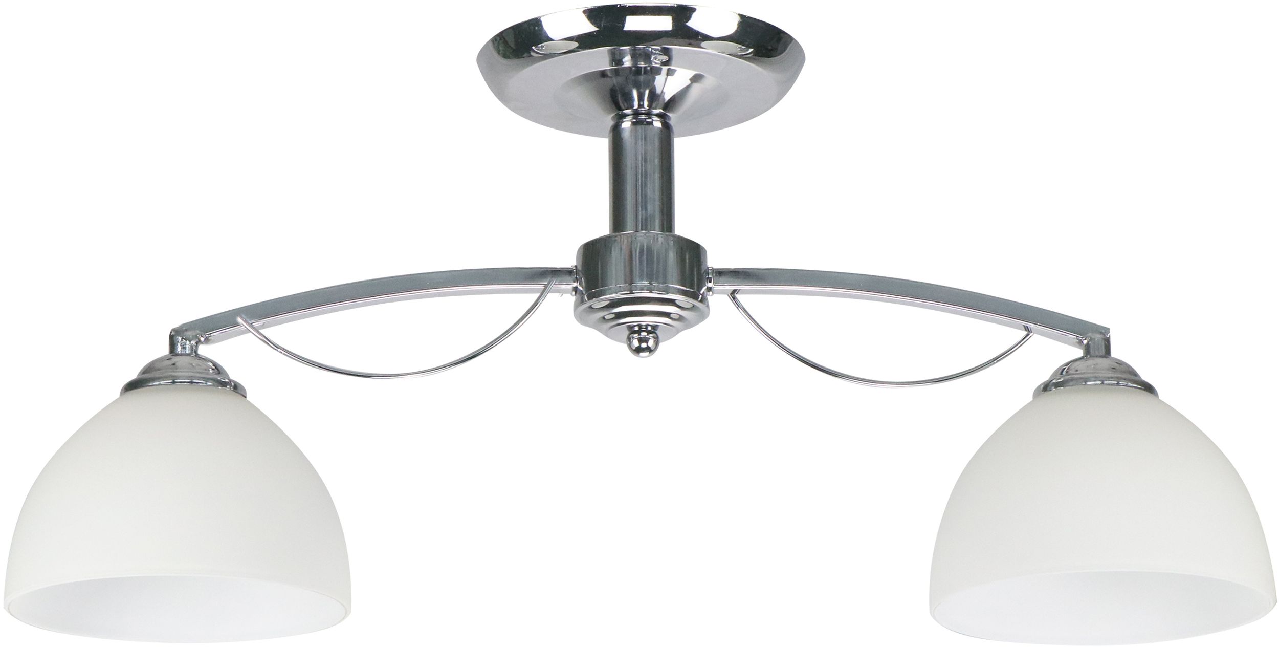Candellux Filona lampa podsufitowa 2x40W chrom/biały 32-22707