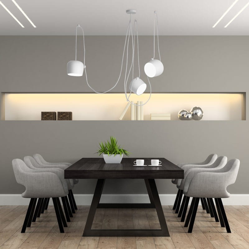 Abruzzo Spider lampa wisząca 3x20 W biała ABR-SHIL-E27-G