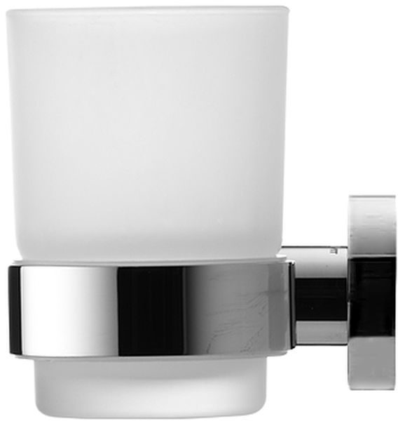 Duravit D-Code kubek do mycia zębów z uchwytem ściennym lewy szkło matowe/chrom 0099191000