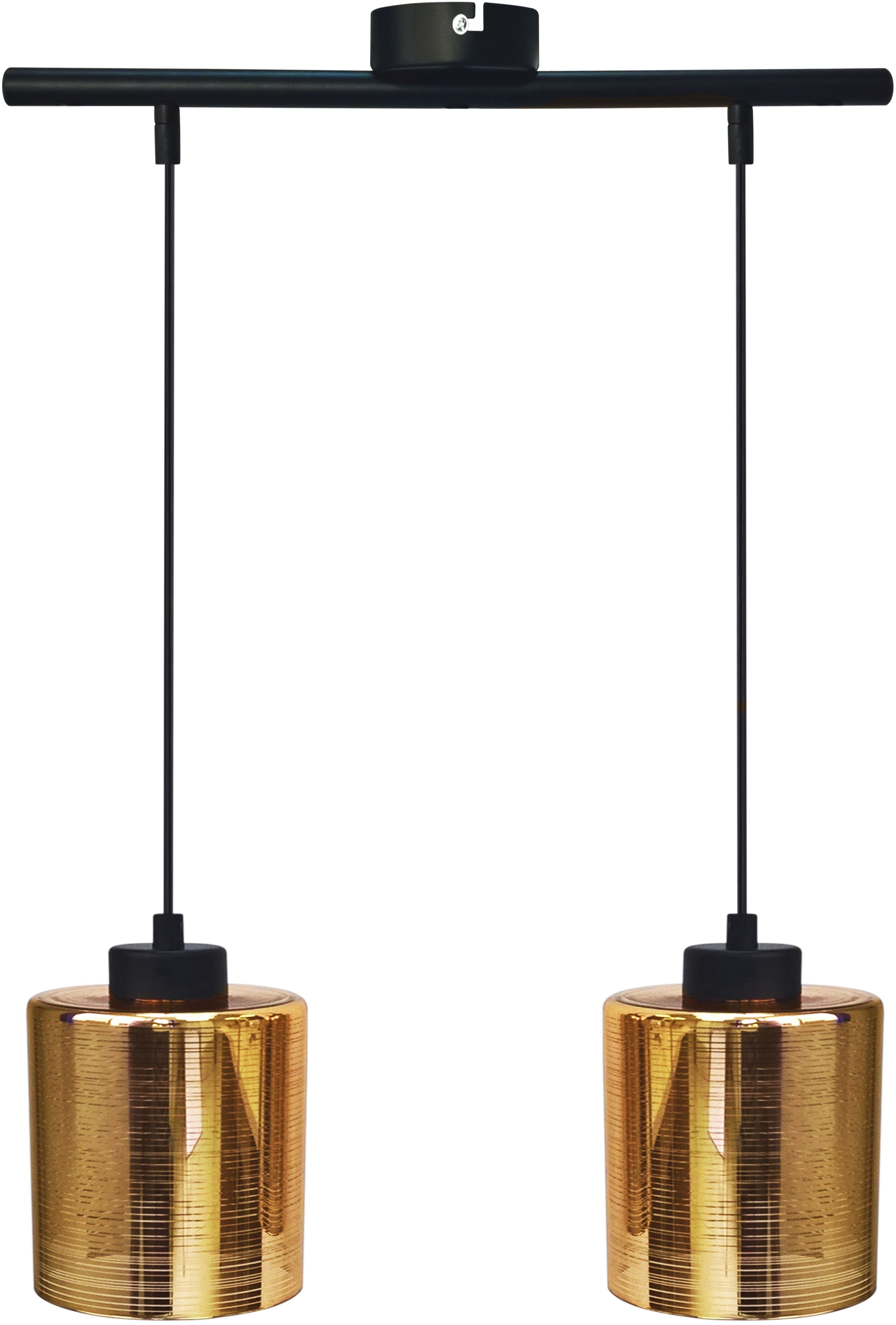 Candellux Cox lampa wisząca 2x60 W czarna-złota 32-59352 - Wysyłka w 24h