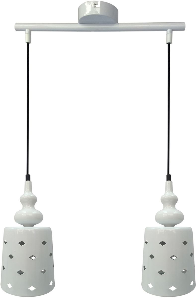 Candellux Hamp lampa wisząca 2x60W biała 32-51929