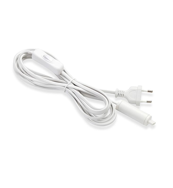 Markslöjd Expand kabel zasilający 350 cm z przełącznikiem biały 107523