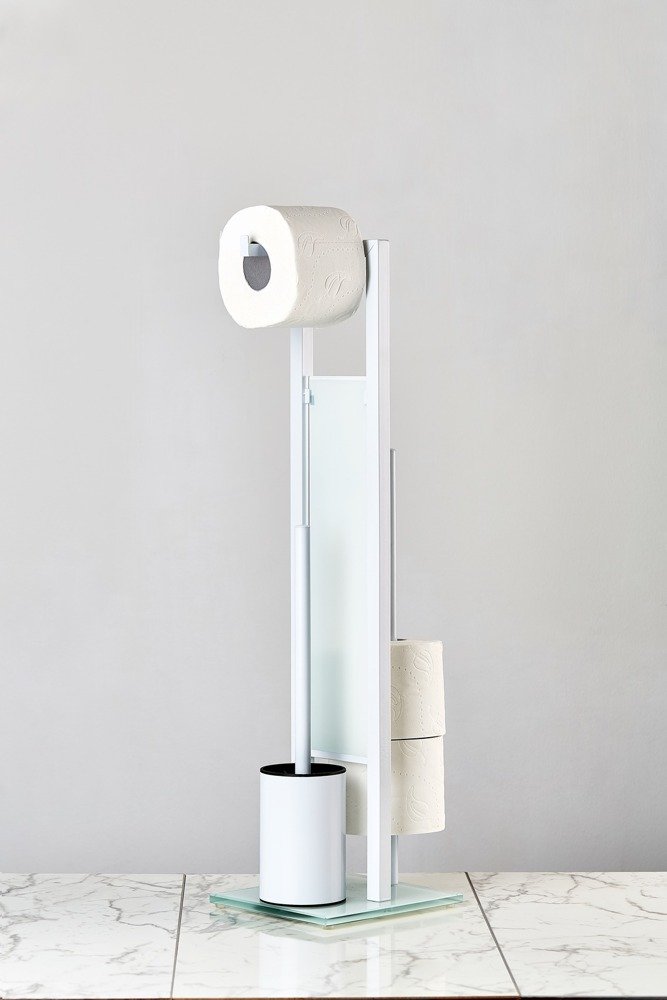 Wenko Rivalta stojak na papier toaletowy ze szczotką do WC 3w1 biały 21565100 - Wysyłka w 24h