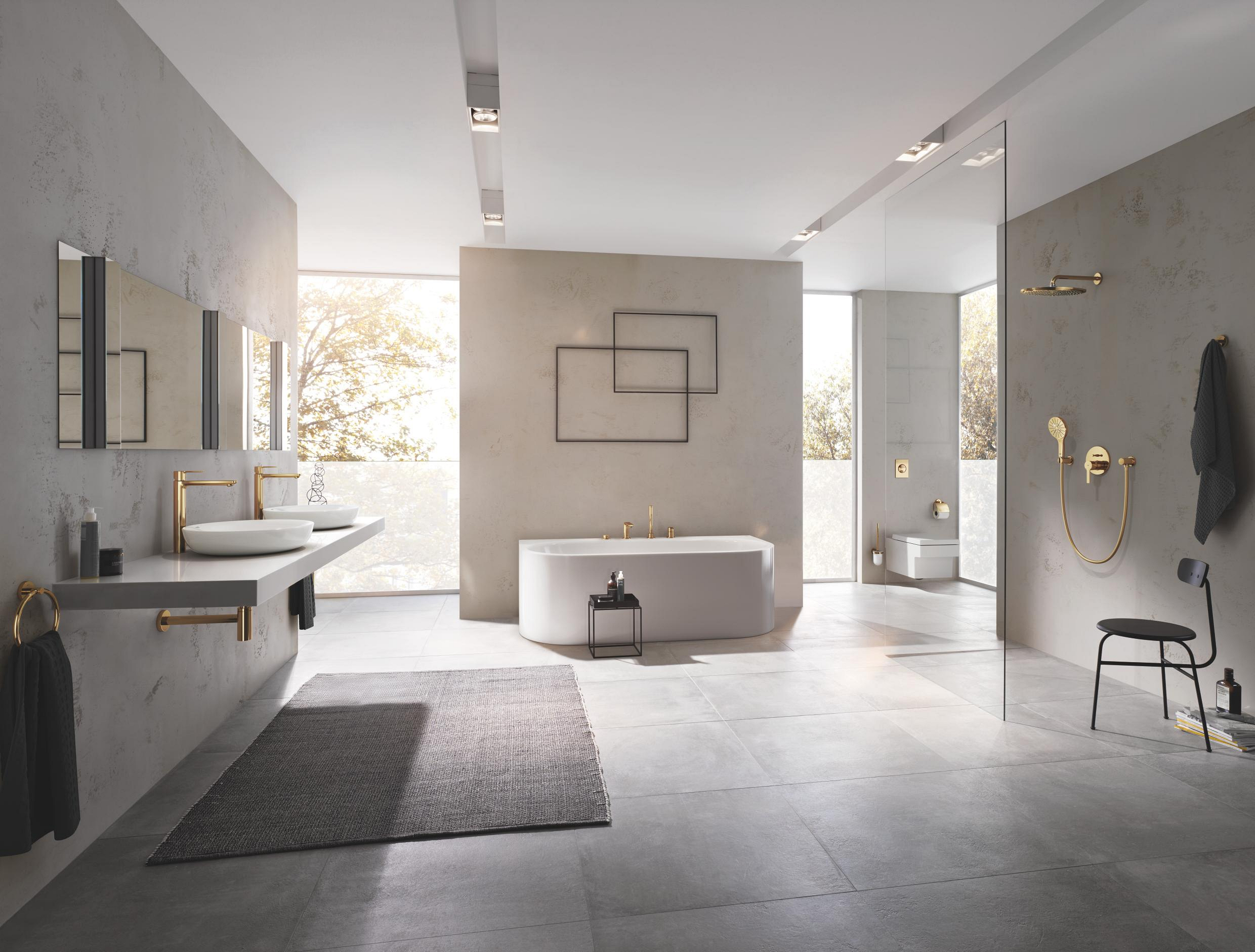 Grohe Rainshower Cosmopolitan deszczownica 31 cm okrągła z ramieniem ściennym cool sunrise 26066GL0 - Wysyłka w 24h