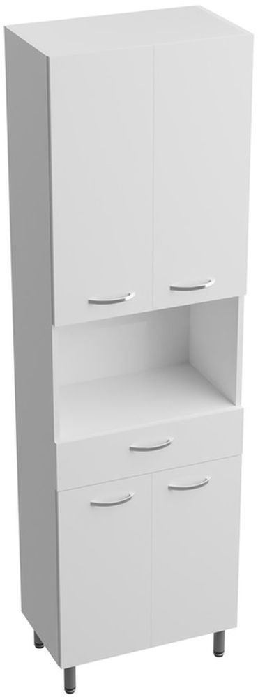 LaVita Basic Barato szafka boczna 170 cm wysoka stojąca biały połysk