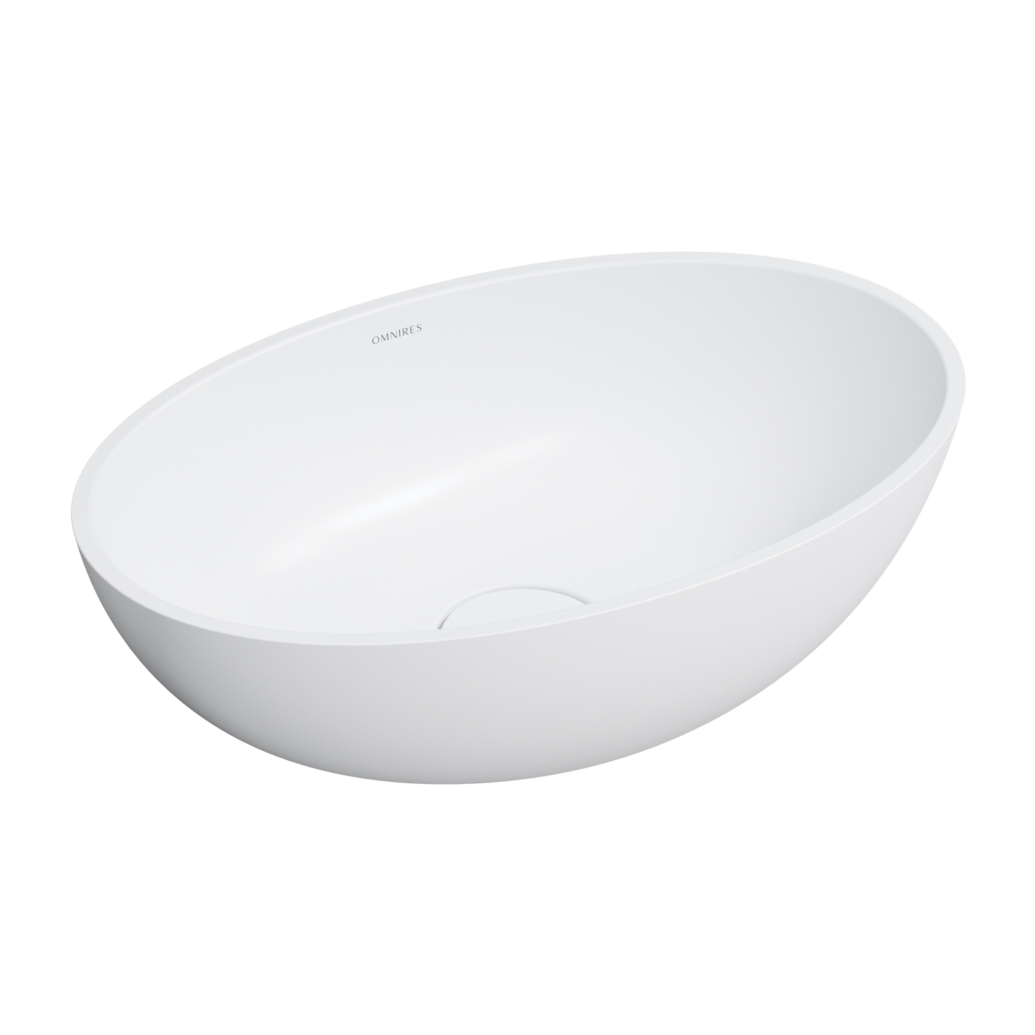 Omnires Shell M+ umywalka 50x32 cm owalna podblatowa biały mat SHELL500UNBM
