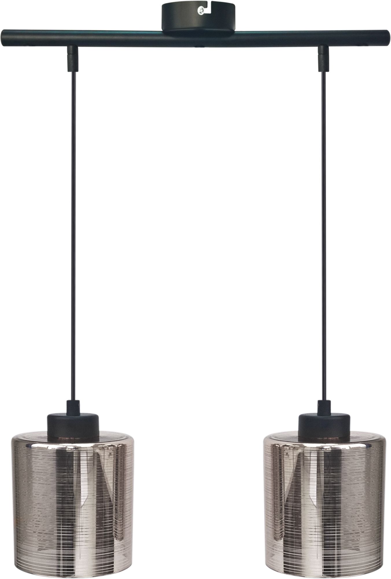 Candellux Cox lampa wisząca 2x60W czarna/chrom 32-53879