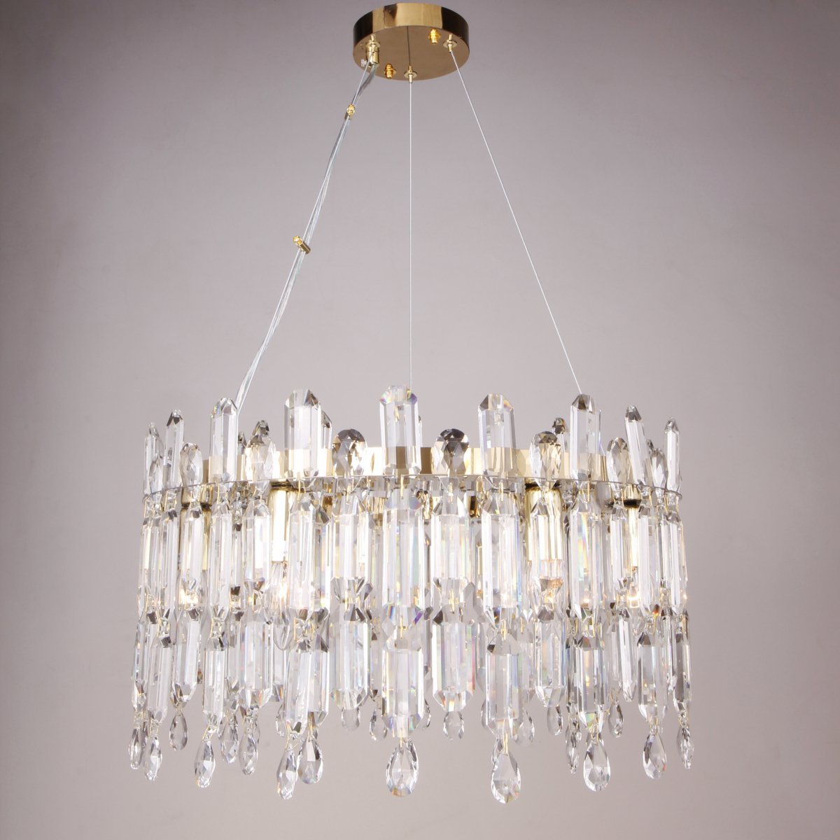 Zuma Line Crown lampa wisząca 6x40W złoty/przezroczysty 9867-500
