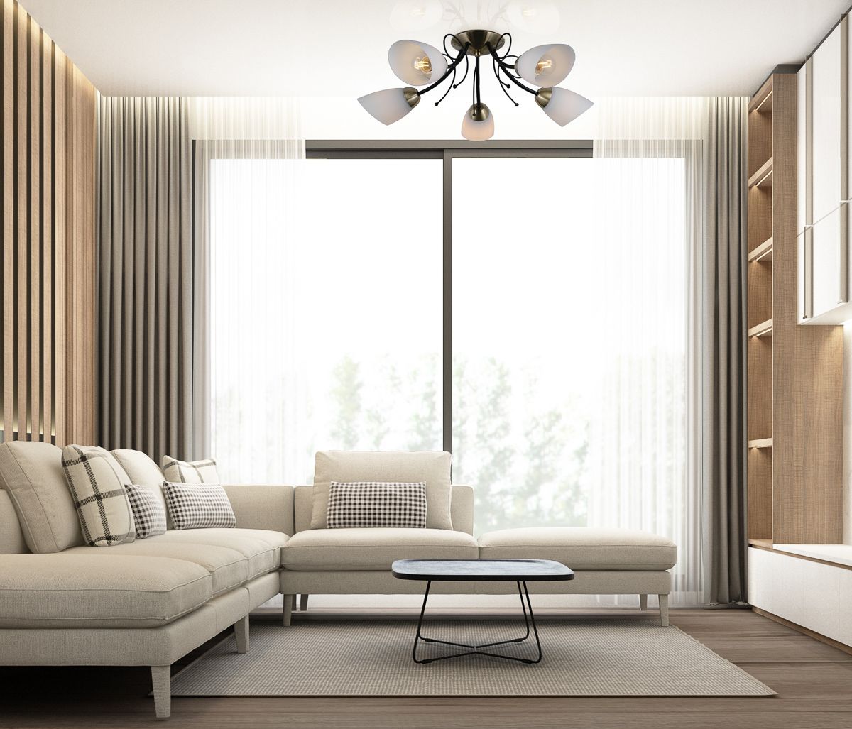 Italux Cristina lampa podsufitowa 5x40 W czarna PND-6706-5