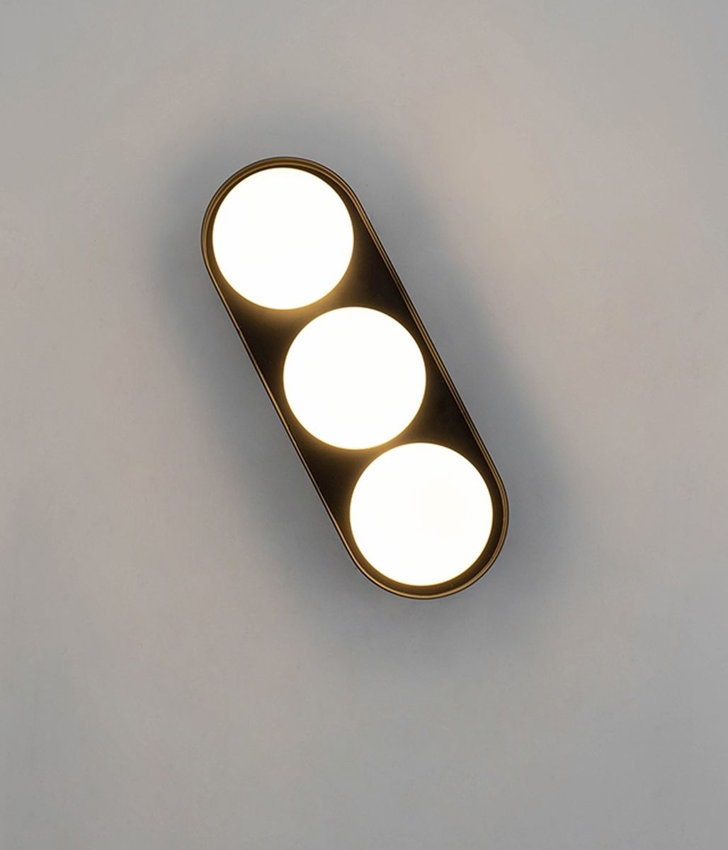 Moosee Drops kinkiet 3x5W czarny/biały MSE010100272