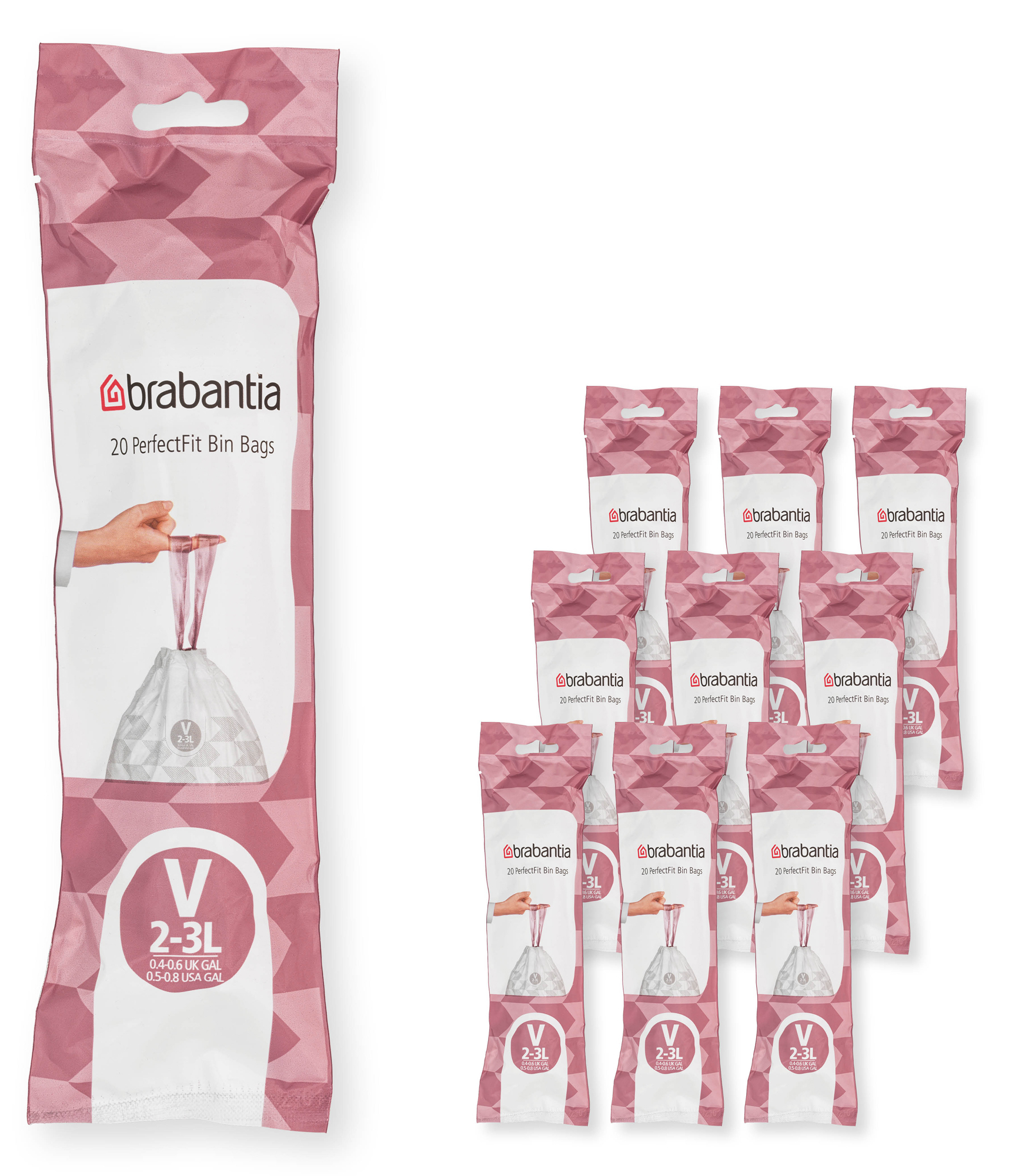 Brabantia PerfectFit worki na śmieci 3 l (200 szt) biały 137686