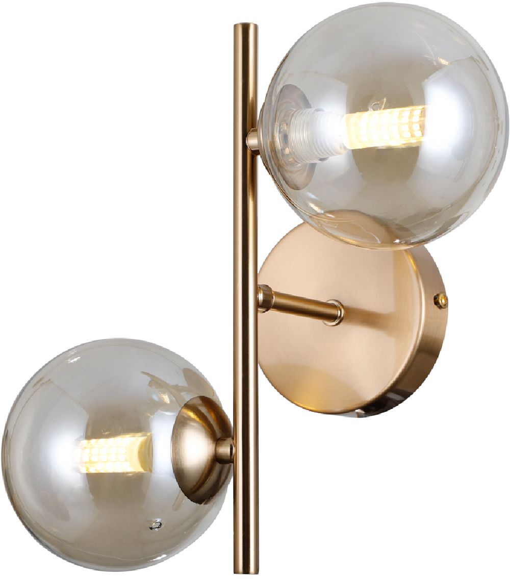 Italux Erimida kinkiet 2x5 W mosiądz WL-2244-2-HBR