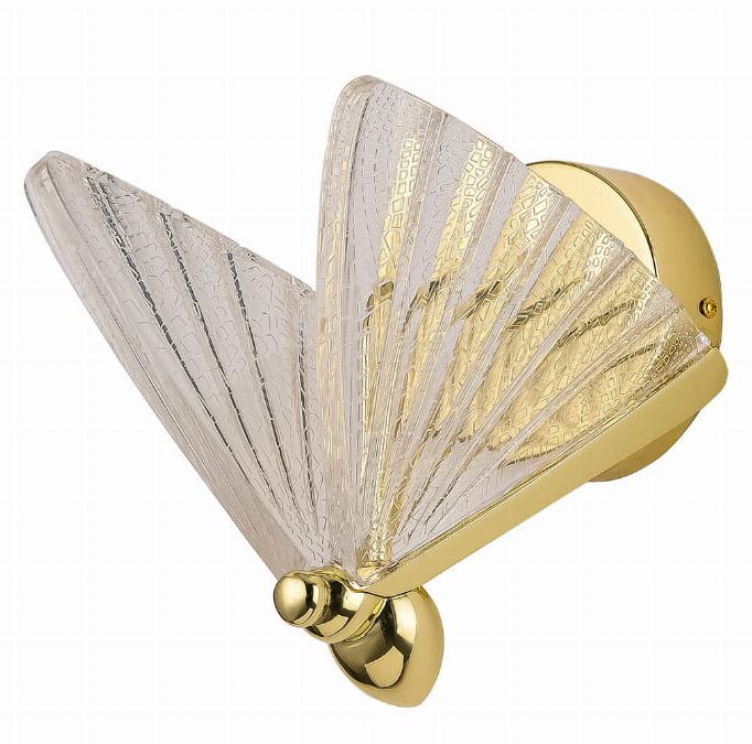 Light Prestige Mariposa kinkiet 1x8 W przezroczysty-złoty LP-1715/1W - Wysyłka w 24h