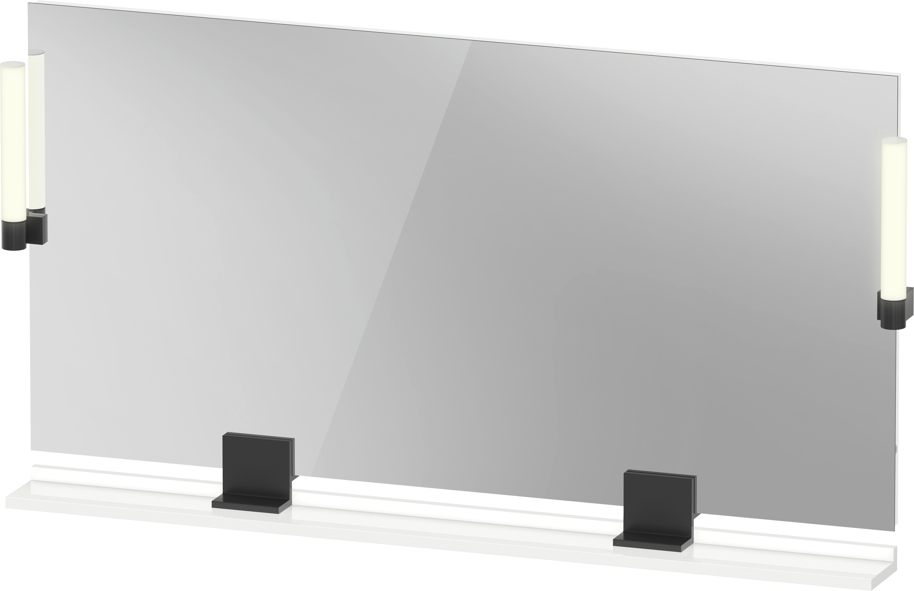 Duravit Sivida lustro 133x65 cm prostokątne z oświetleniem czarny-biały SV74250BD220000