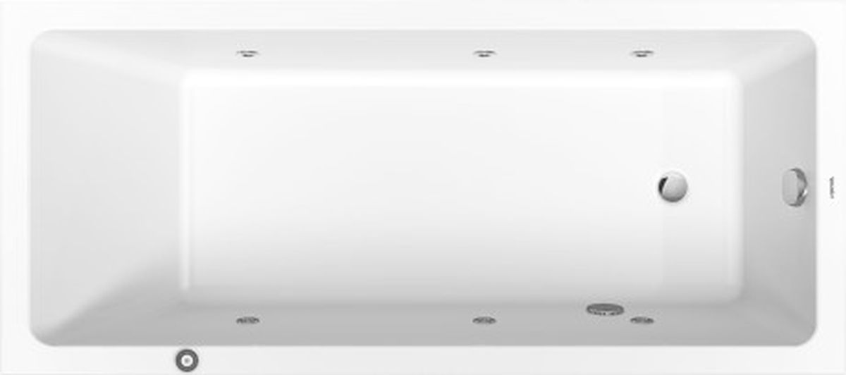 Duravit No.1 wanna prostokątna 180x80 cm z hydromasażem Jet Project biała 760491000JP1000