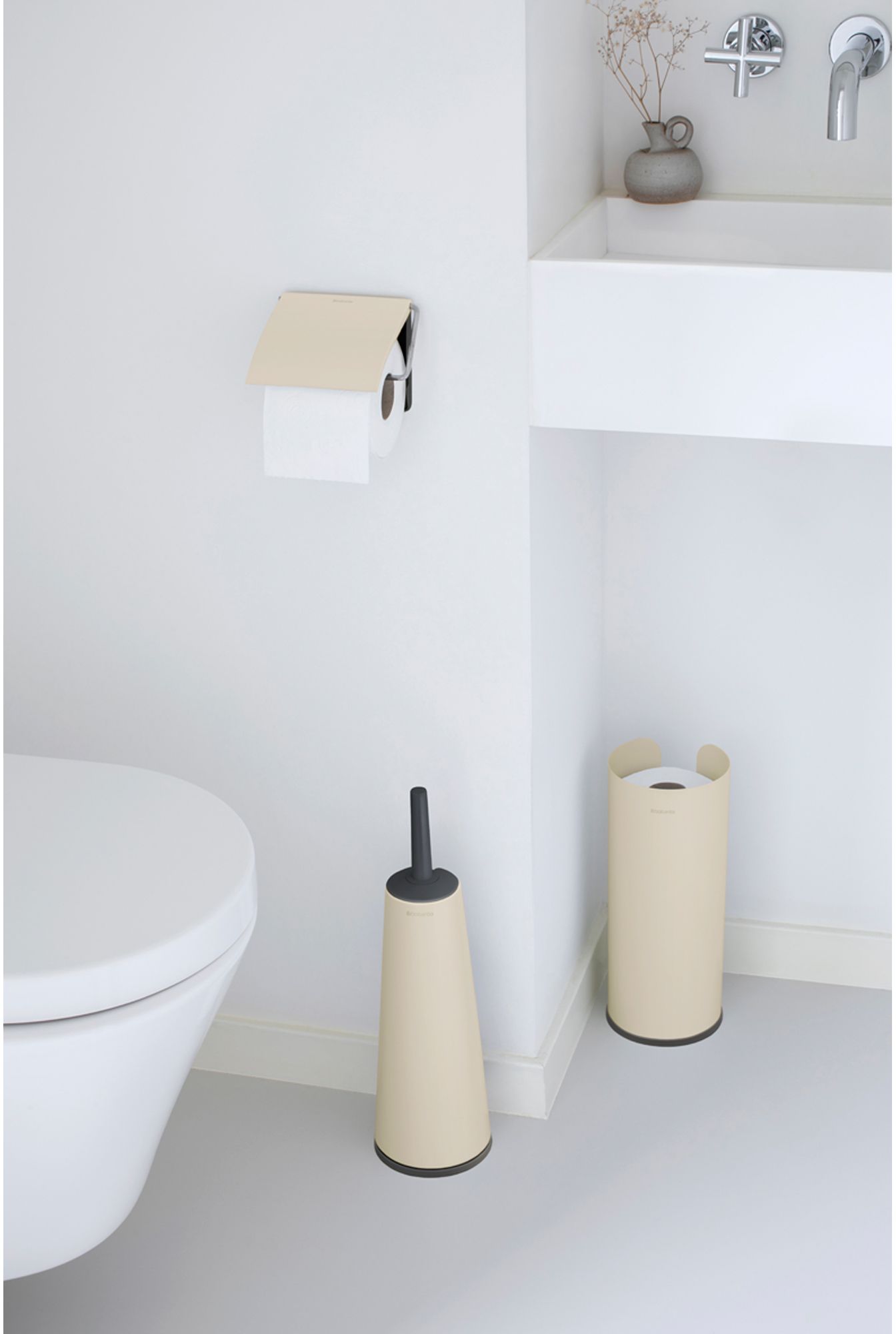 Brabantia ReNew zestaw akcesoriów toaletowych 3w1 beżowy/czarny 223280