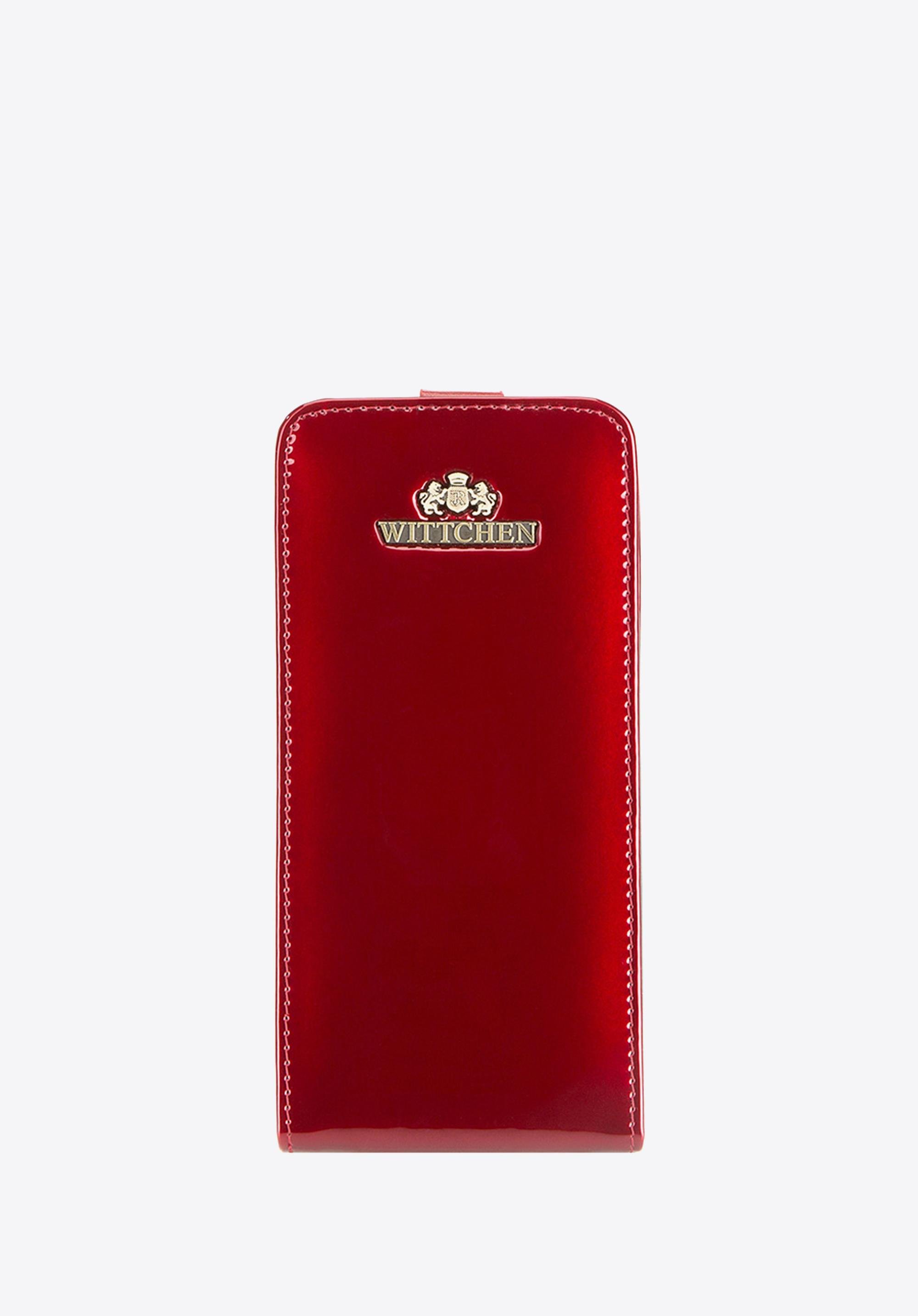 Etui na iPhone 6 Plus ze skóry lakierowanej czerwone