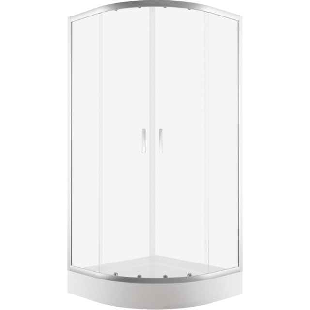 NEW TRENDY Kabina SUVIA z brodzikiem półokrągła R55 80x80x201 szkło c