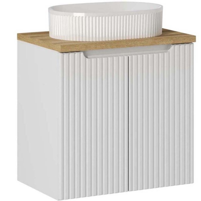COMAD Zestaw mebli NOVA WHITE szafka z drzwiami z blatem OAK 60 cm, u
