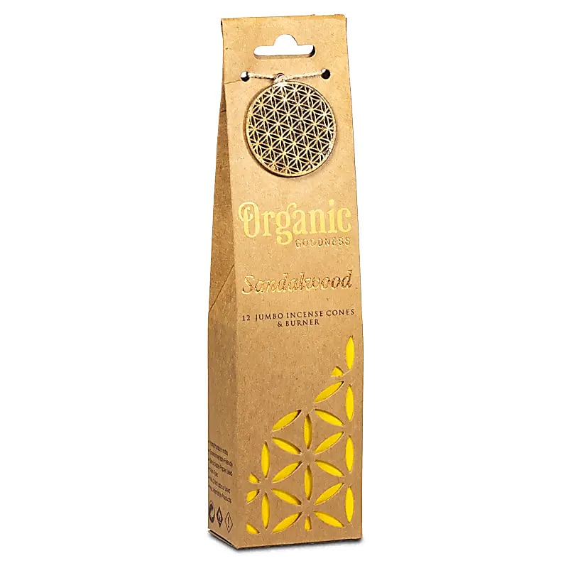 Kadzidełka SOI Organic Sandalwood (drzewo sandałowe) stożkowe - 12 szt.
