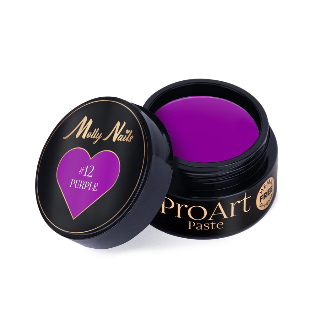Pasta do zdobień ProArt Paste Molly Nails Purple HEMA/Di-HEMA Free 5g Nr 12