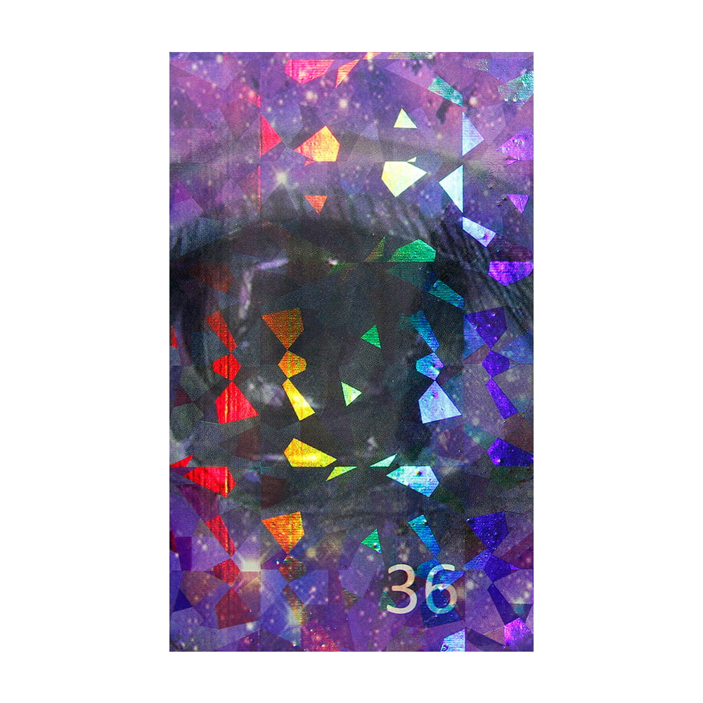 Naklejka do paznokci Laser effect samoprzylepna arkusz 8 cm x 5 cm Nr 08