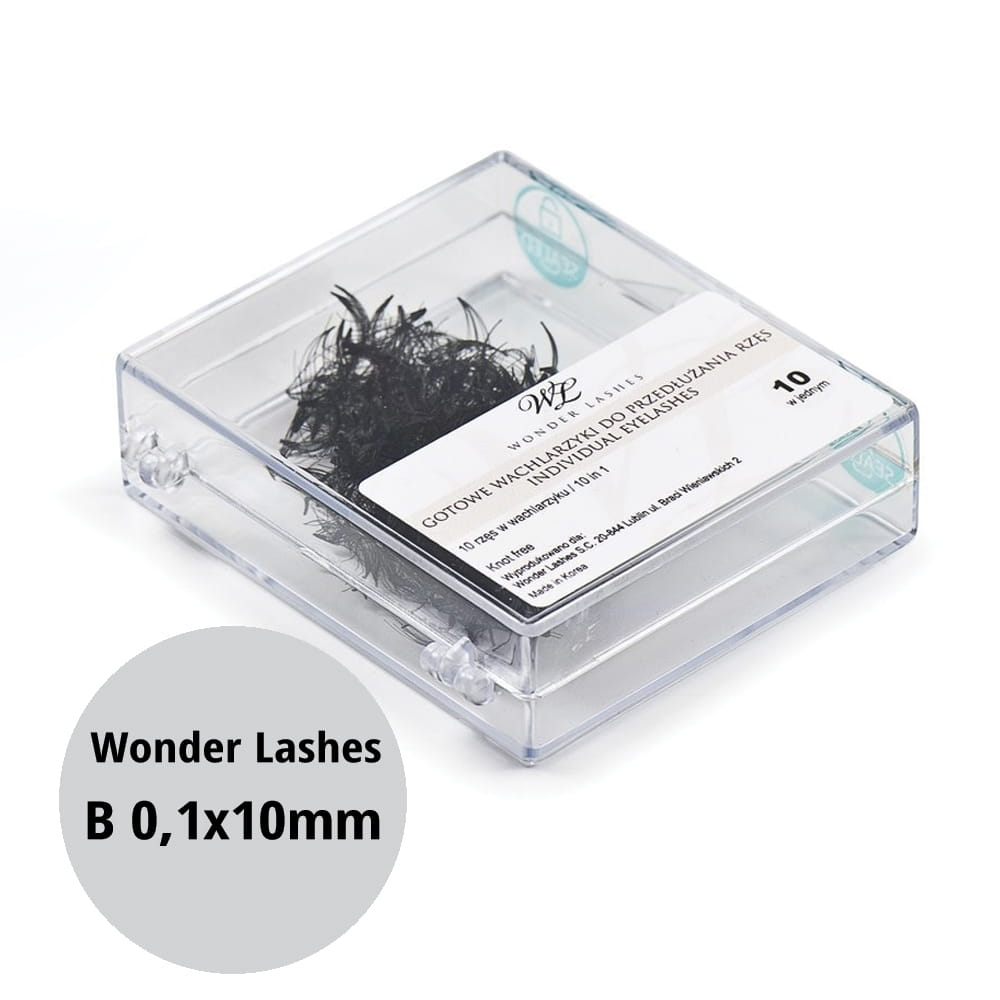 Wonder lashes - wachlarzyki 10w1 - metoda objętościowa - b 0,1 10 mm