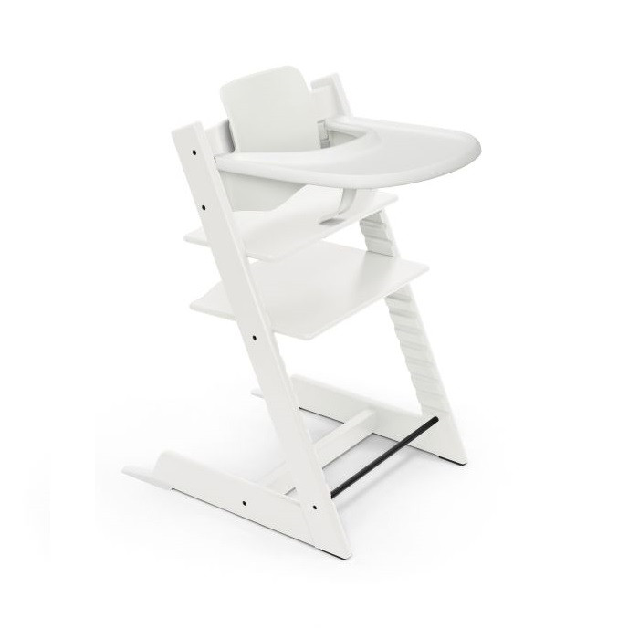Stokke Tripp Trapp Bundle - krzesełko do karmienia + zestaw Baby Set V2 + tacka-White
