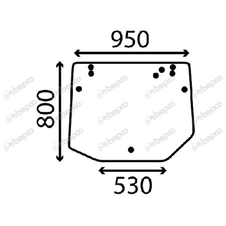 Szyba tylna New Holland T3000 9977606