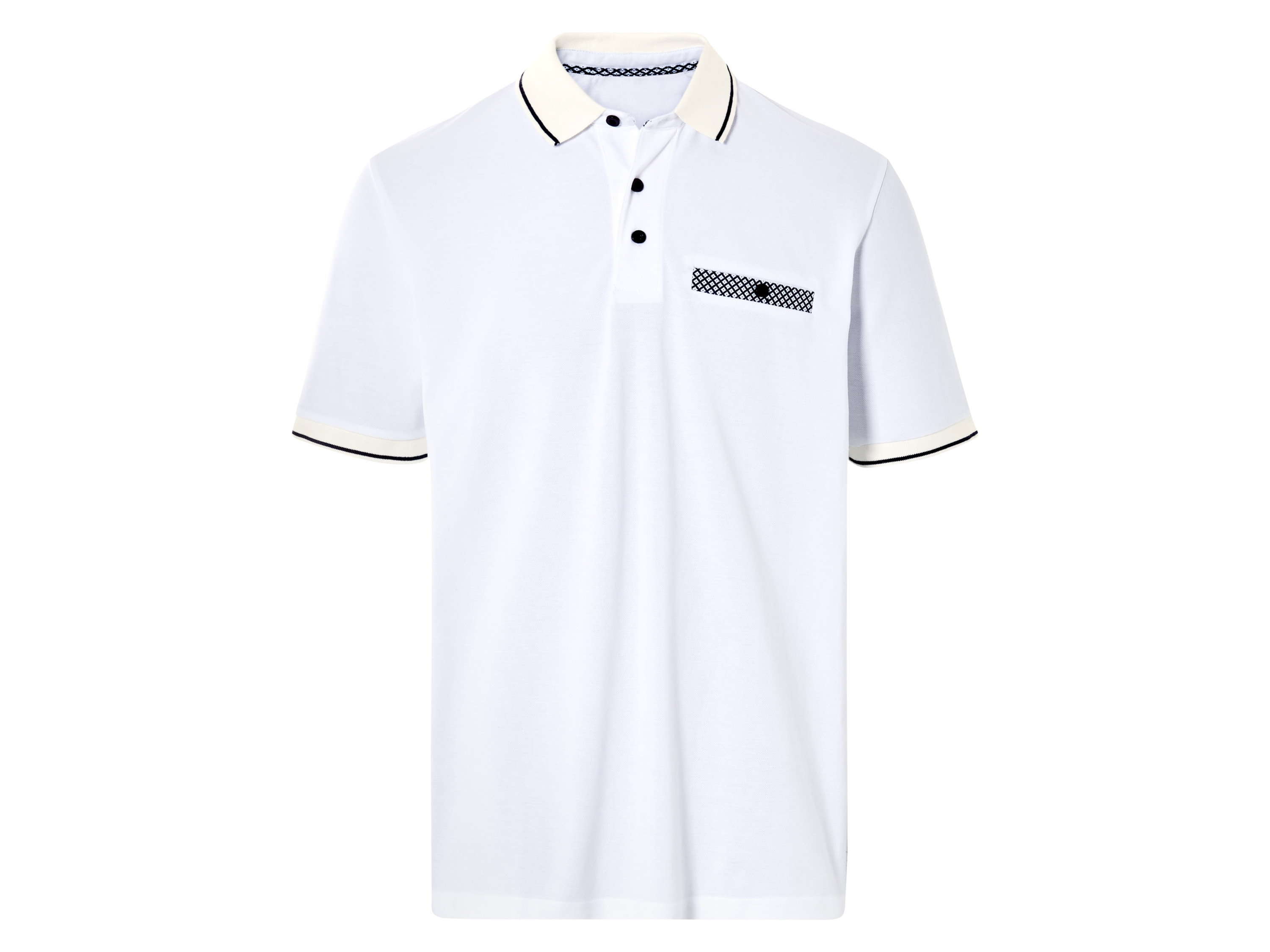 Livergy Koszulka polo męska z bawełny Biały, XXL 60/62