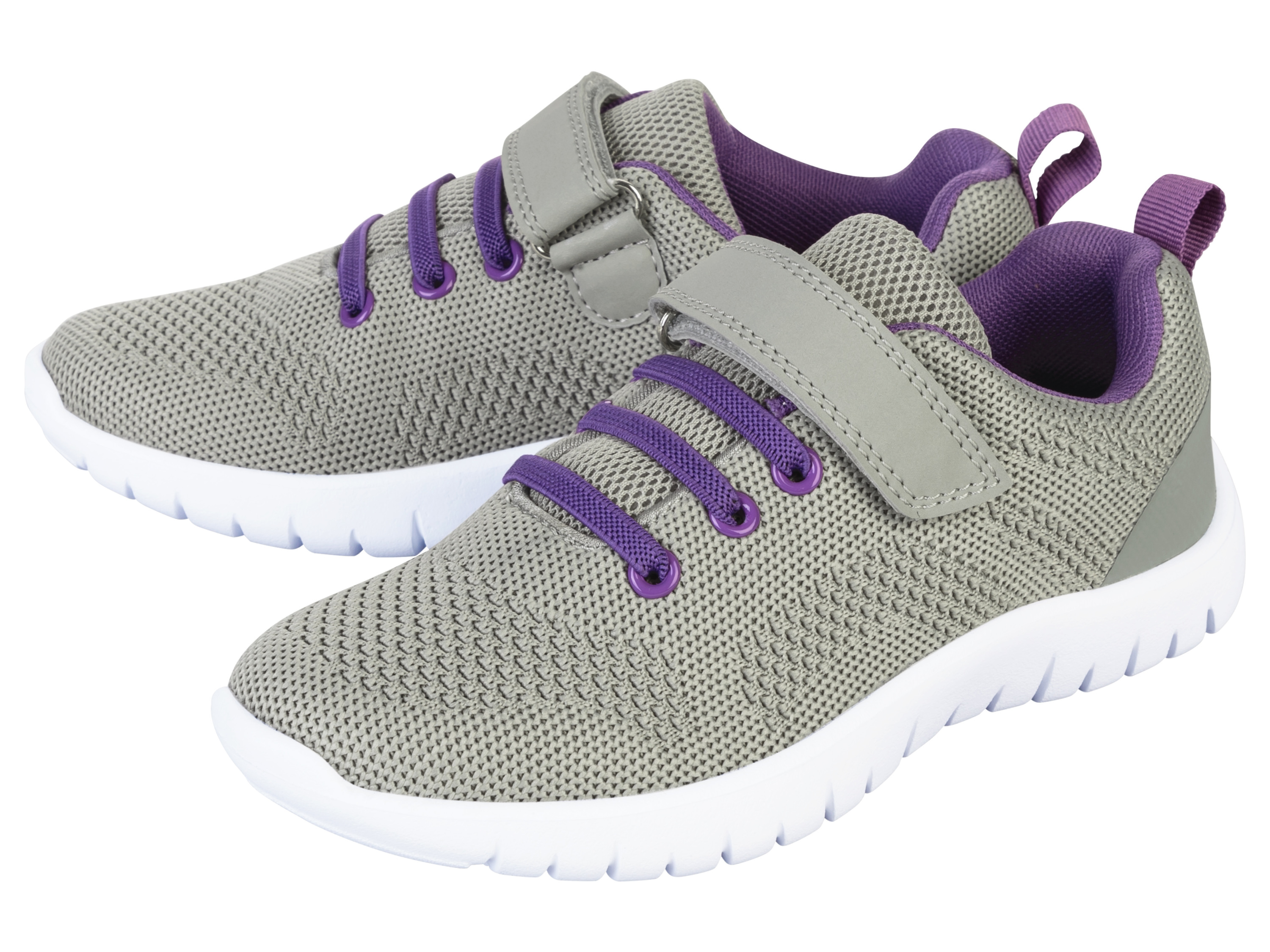 pepperts! Buty sneakersy dziecięce z przewiewną cholewką tekstylną Szary, 32