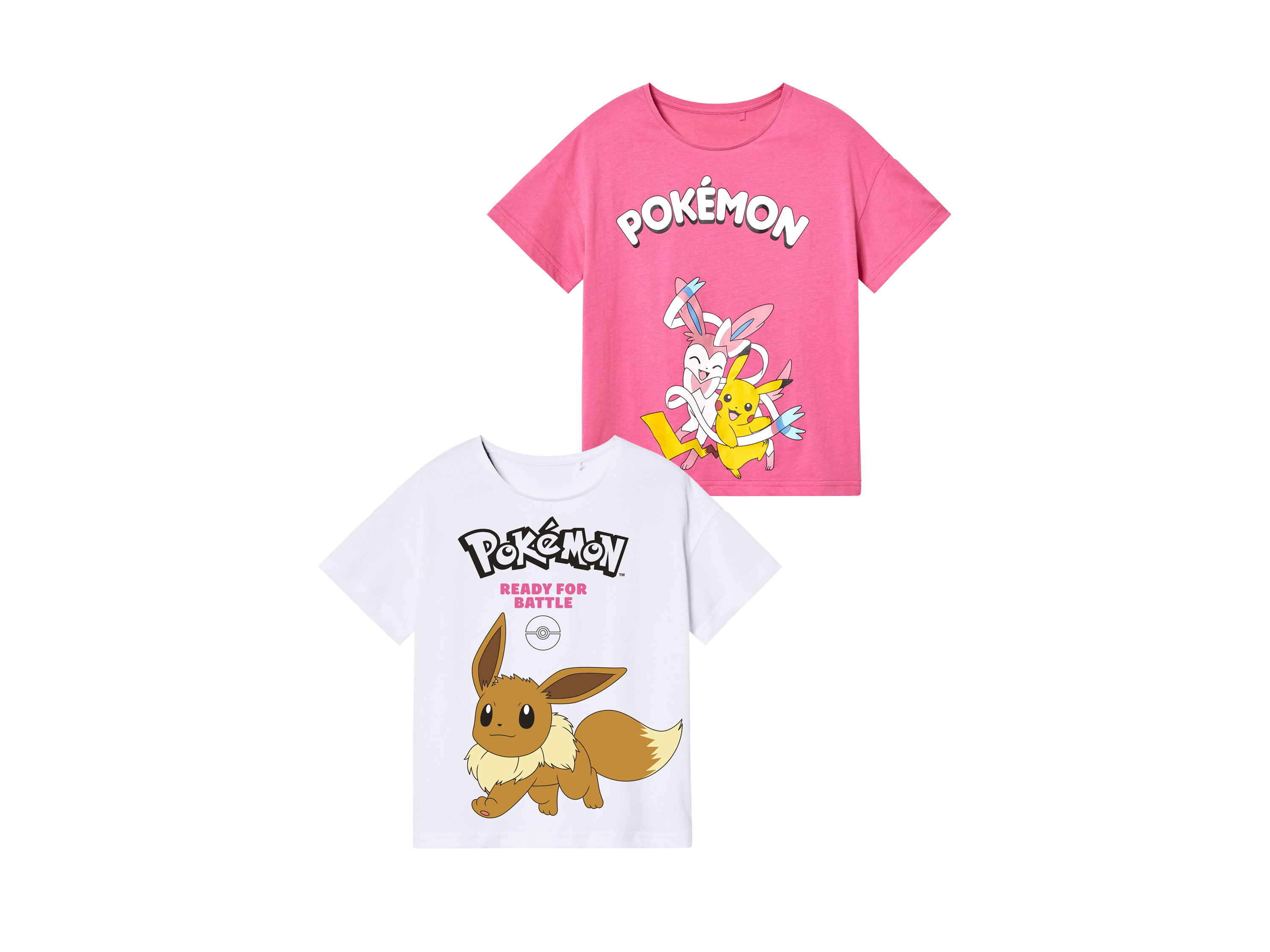 T-shirty dziecięce z bawełny, 2 sztuki Pokémon, 146/152