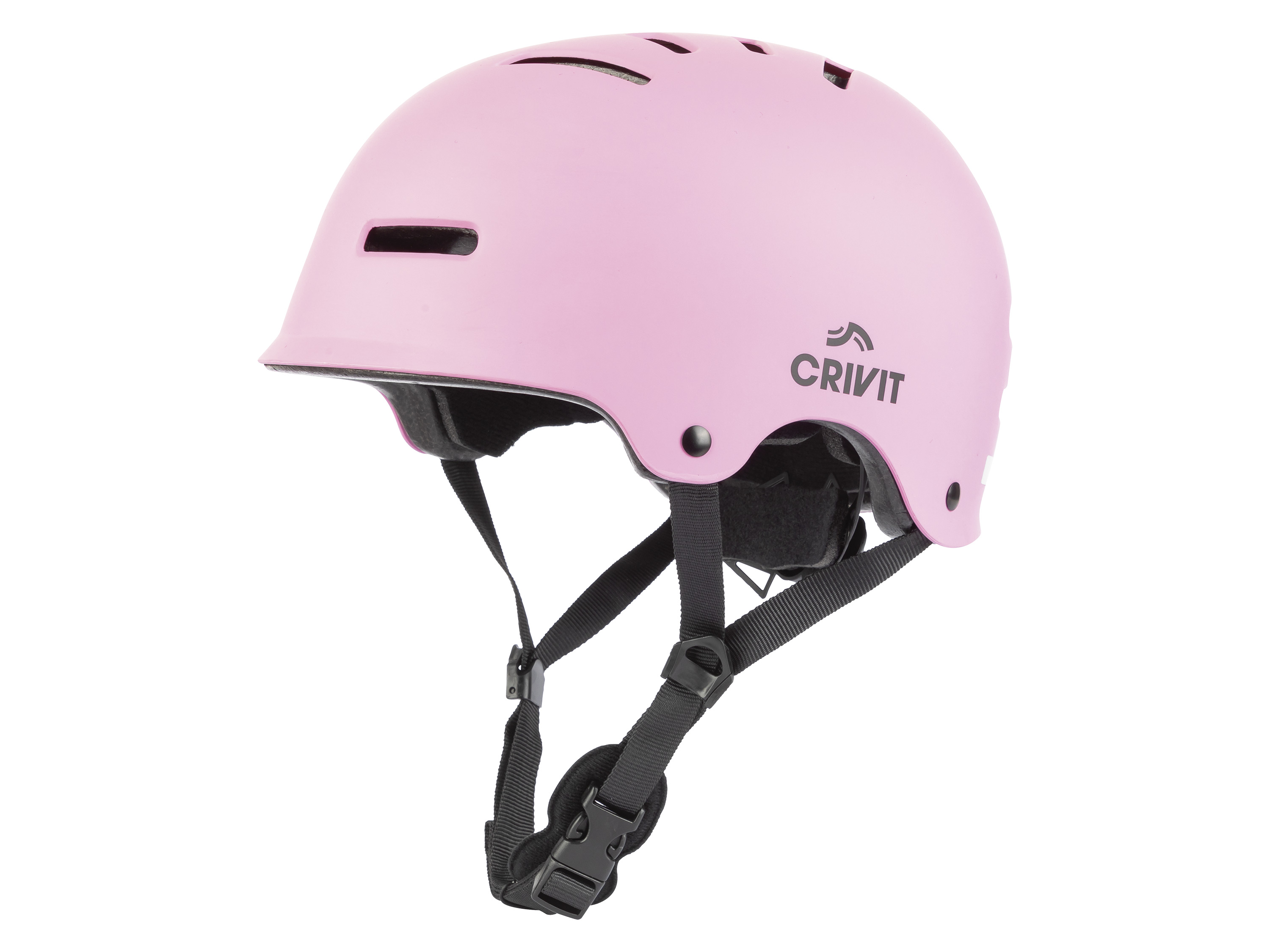 Crivit Kask dziecięcy do jazdy na rolkach, z diodami LED L/Xl, Fioletowy