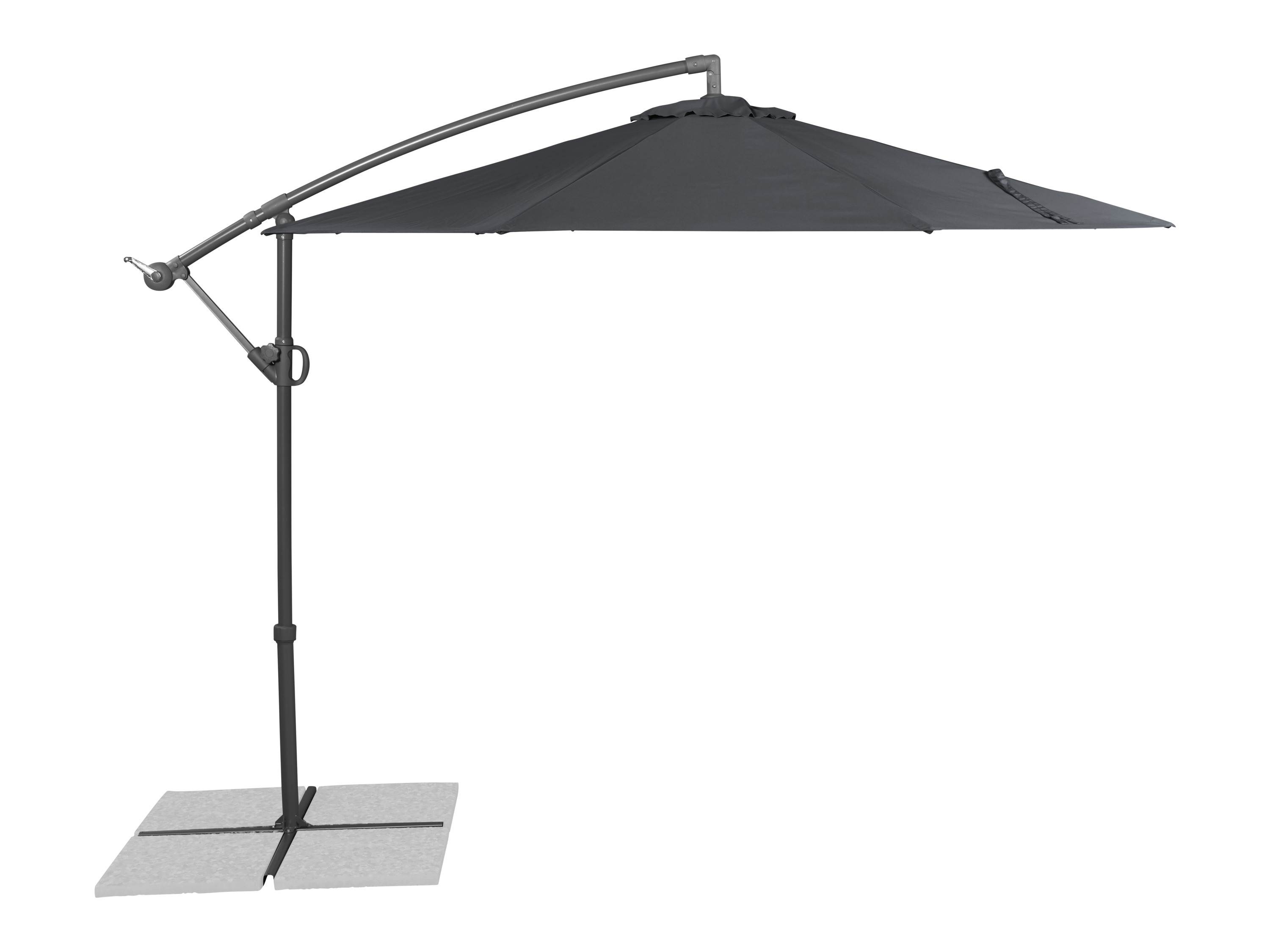 Livarno home Parasol ogrodowy z korbą, 3 m, antracytowy