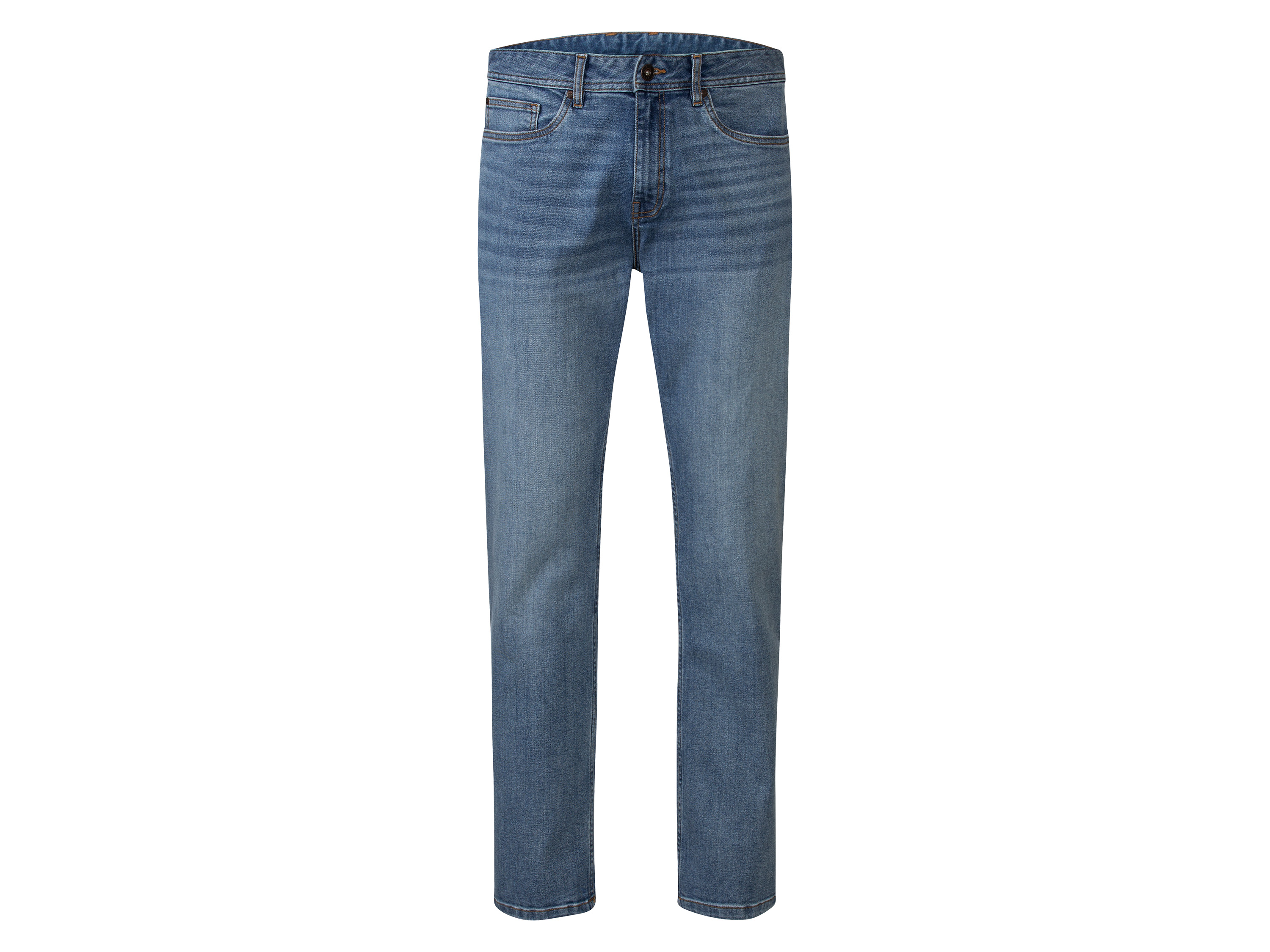 Livergy Jeansy męskie z bawełną, Relaxed Fit 52 36/32, Jasnoniebieski