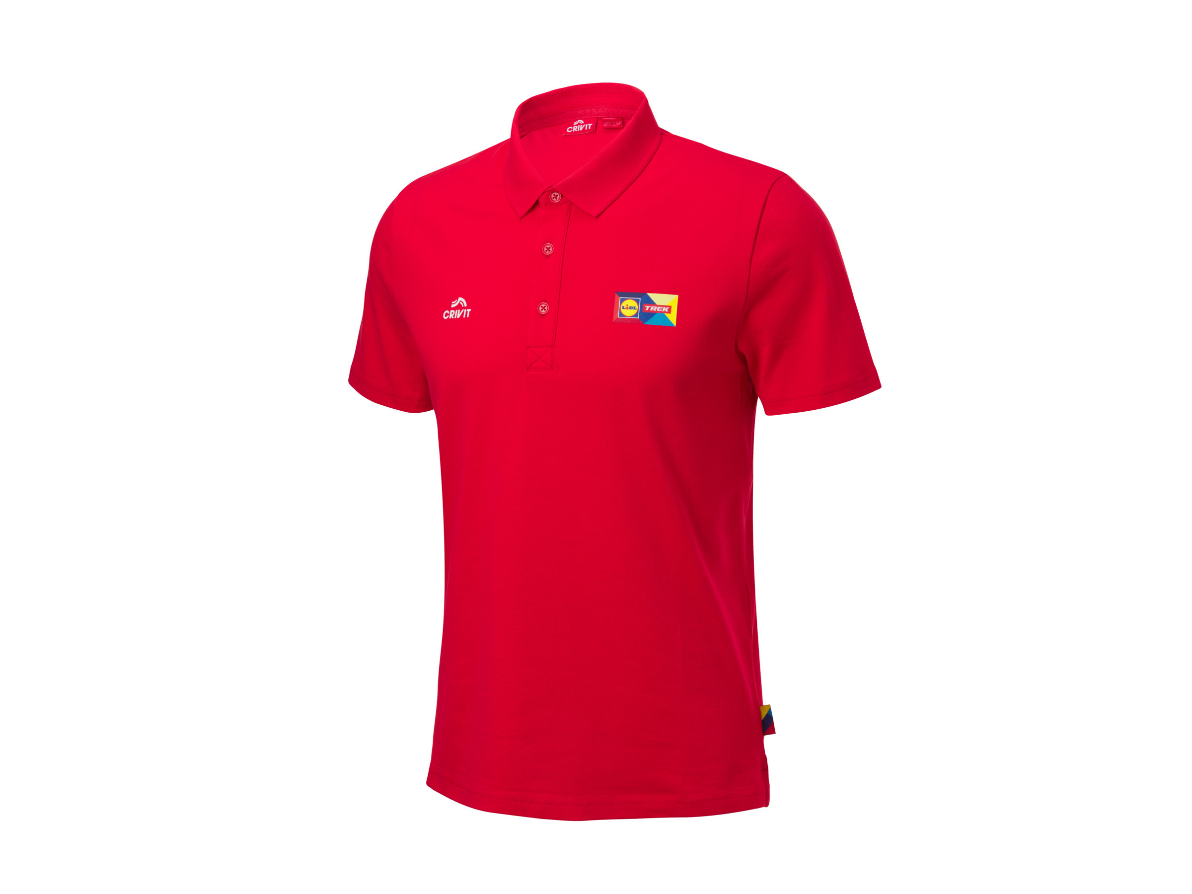 Crivit T-shirt polo funkcyjny męski z kolekcji Lidl-Trek Czerwony, S 44/46