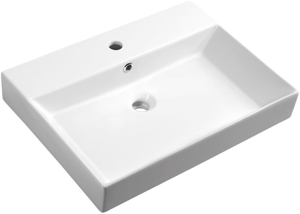 Darmowa Dostawa - Umywalka 60x45 cm prostokątna ścienna-meblowa biała Sapho Kare 17060