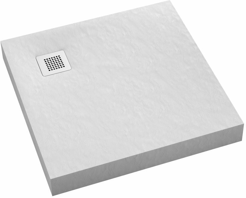 Darmowa Dostawa - Brodzik kwadratowy 90x90 cm biały Schedpol New Horizons White Stone 33301BSTM2