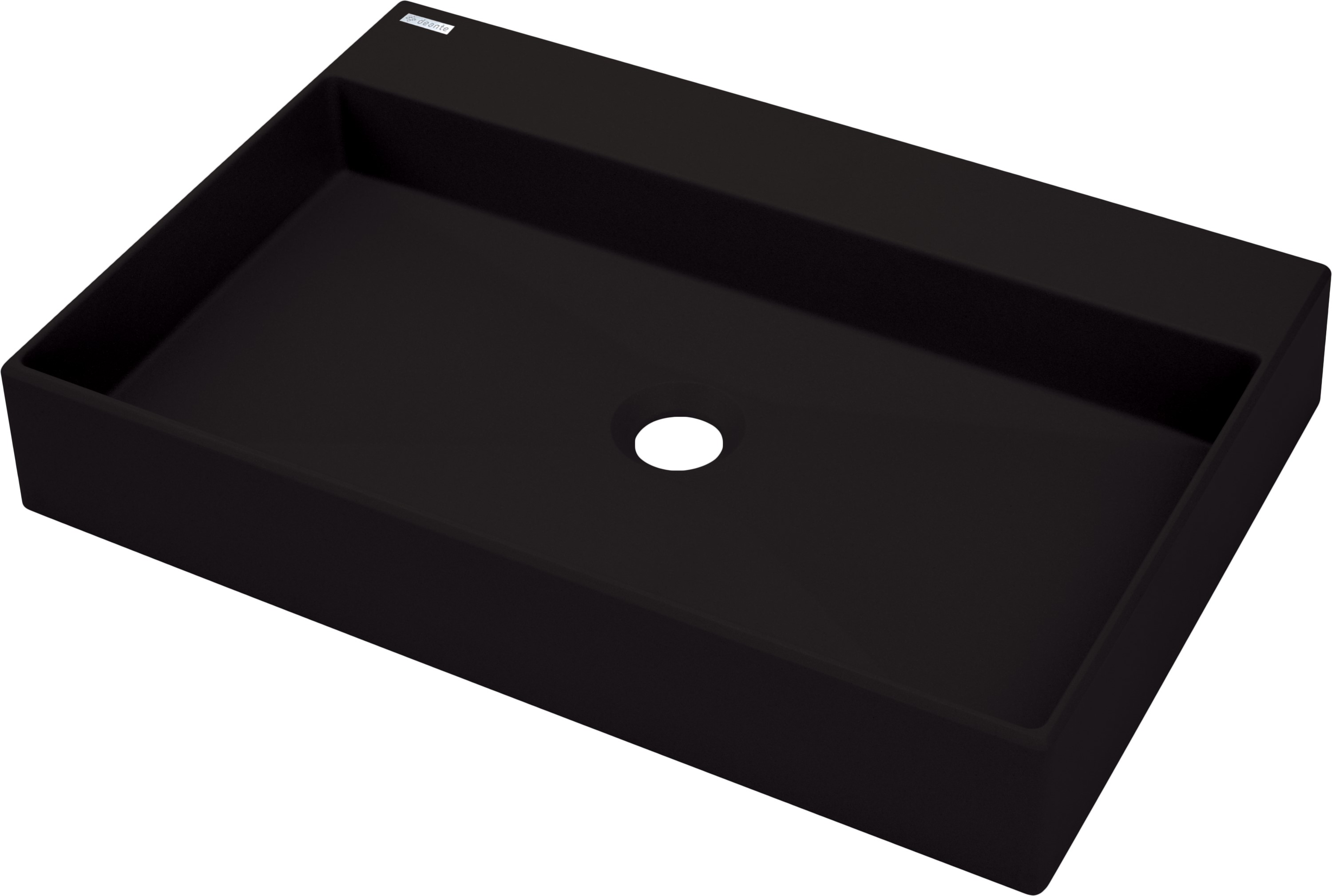 Darmowa Dostawa - Umywalka 60x40 cm prostokątna nablatowa czarna Deante Correo CQRNU6S