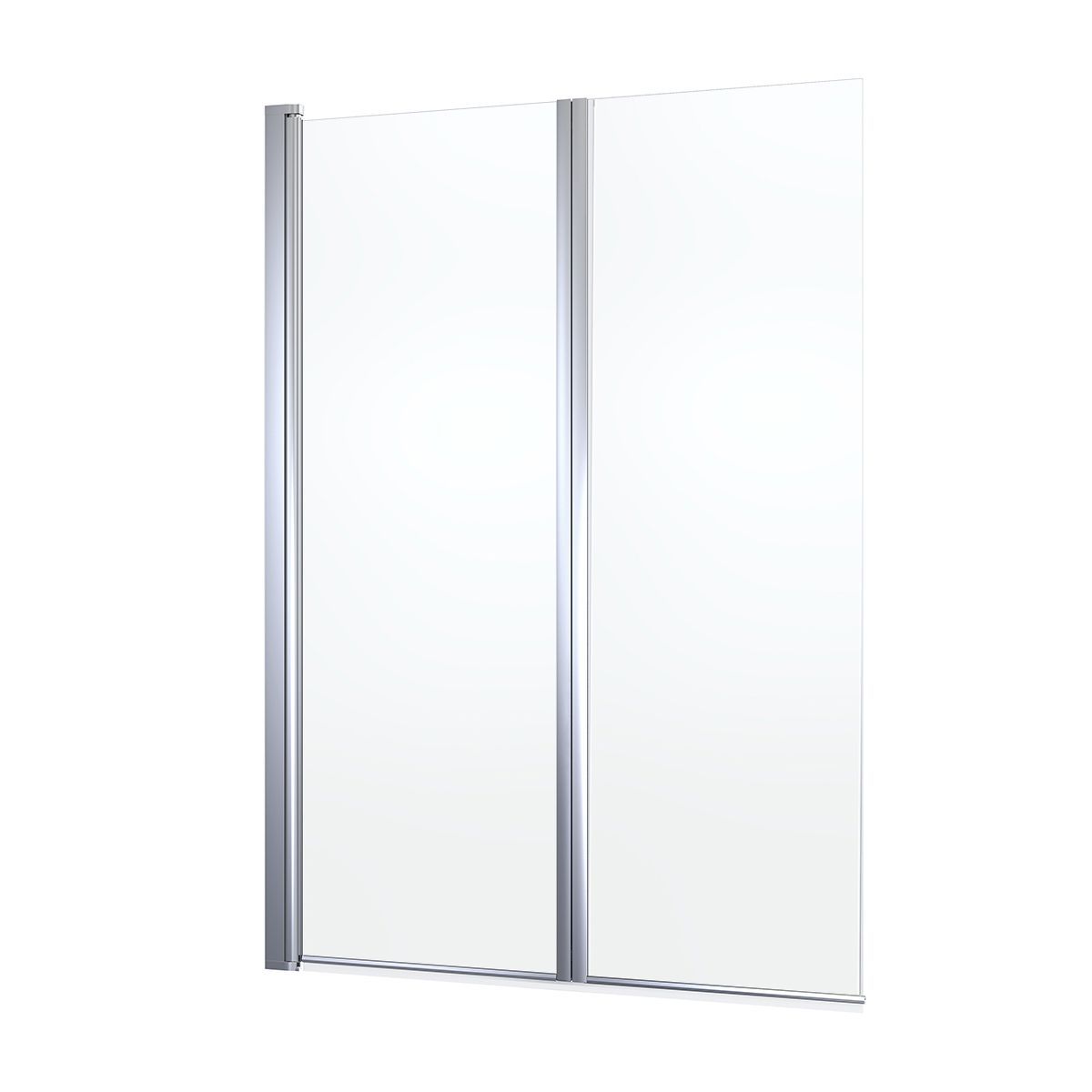 Darmowa Dostawa - Parawan nawannowy 98 cm 2-częściowy chrom połysk/szkło przezroczyste Oltens Fulla 23204100