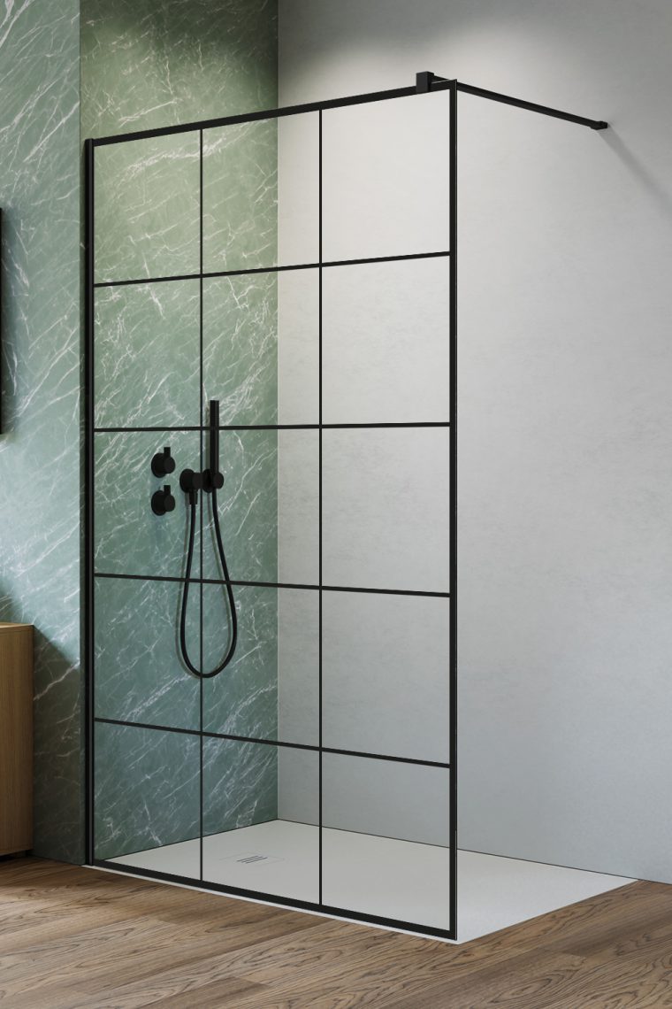 Darmowa Dostawa - Ścianka prysznicowa walk-in 90 cm Radaway Nes Black Walk-In II 100130905455