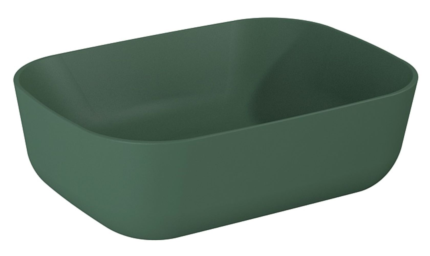 Darmowa Dostawa - Umywalka 45.5x32.5 cm prostokątna nablatowa zielona Elita Reni RE040460037010
