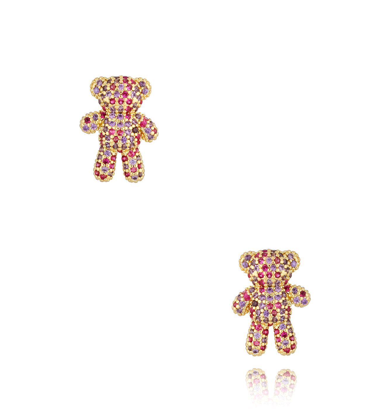 Kolczyki z kolorowymi misiami Bears - By Dziubeka