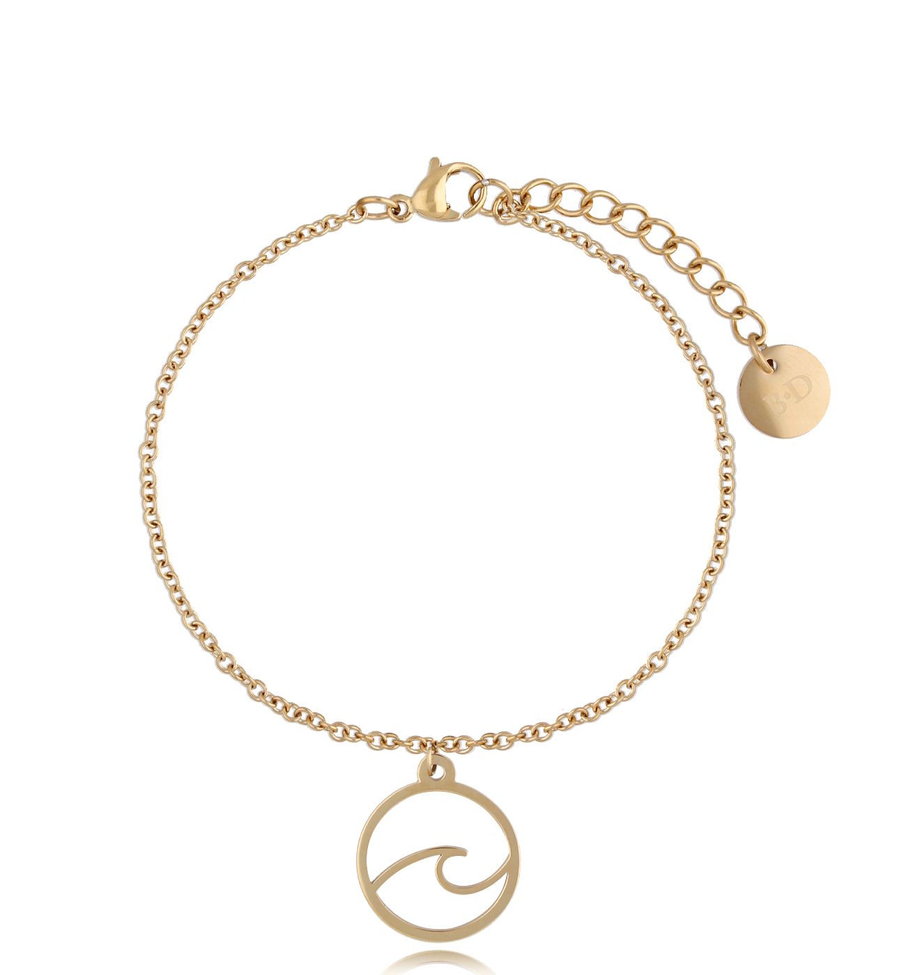 Bransoletka złota z falą Ocean Waves BSA0236