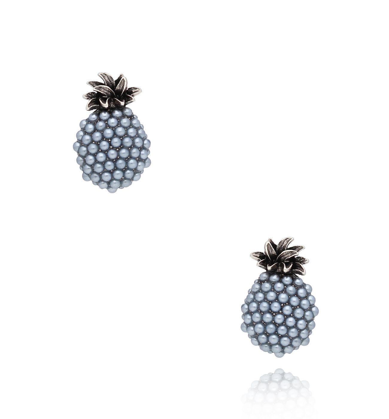 Kolczyki ze srebrnymi ananasami Hawaii - By Dziubeka