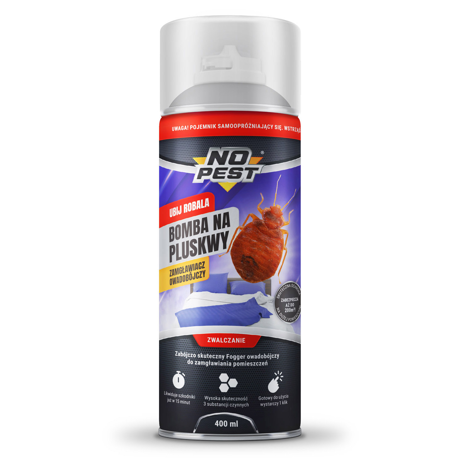 NO PEST BOMB NA PLUSKWY 4INSECT 400ML GRANAT - Petrostar